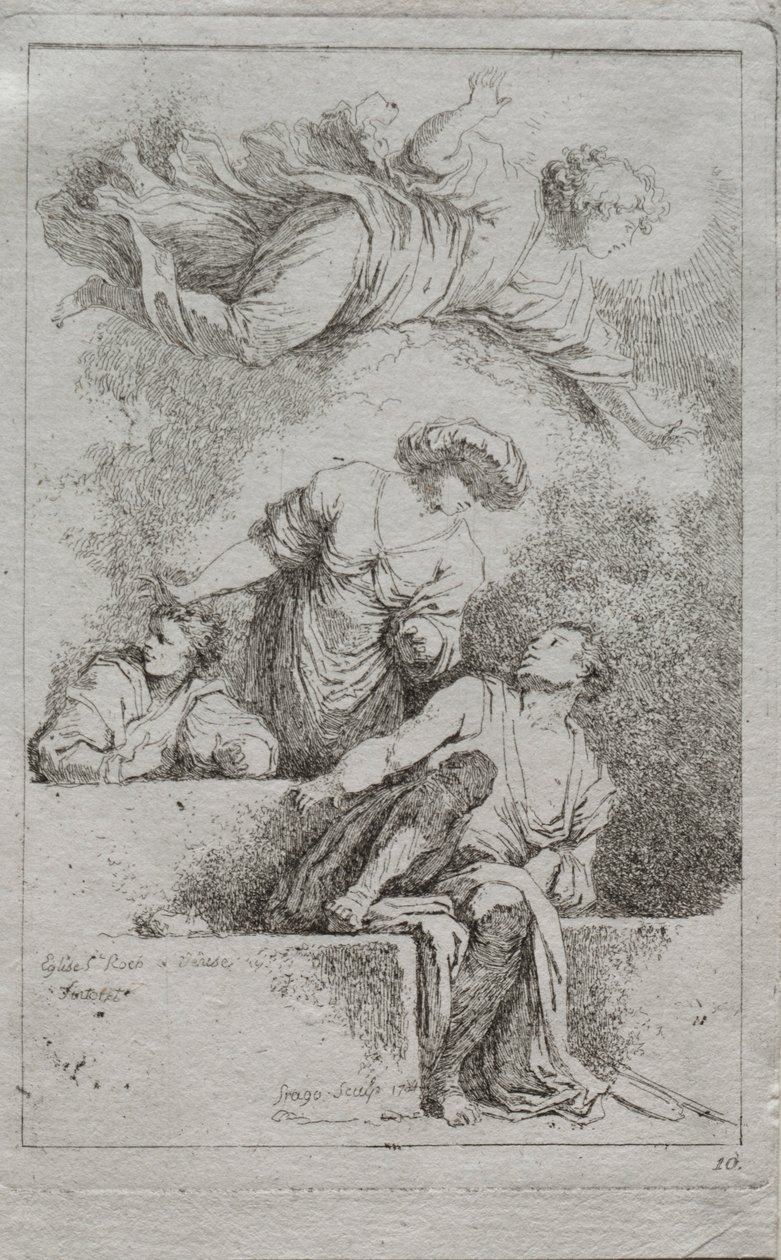 A tanítványok a sírnál, 1764. alkotó: Jean Honore Fragonard