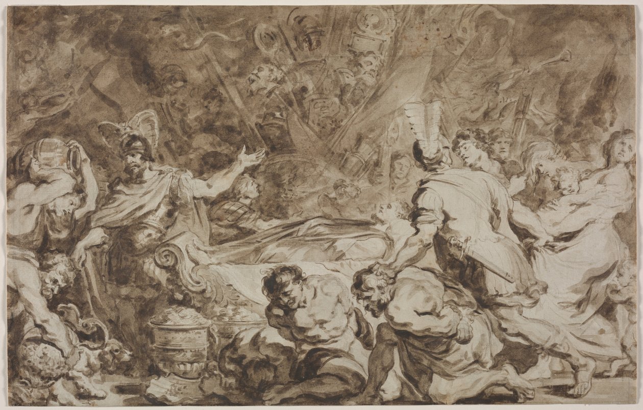 Decius Mus temetése, 1774. alkotó: Jean Honore Fragonard