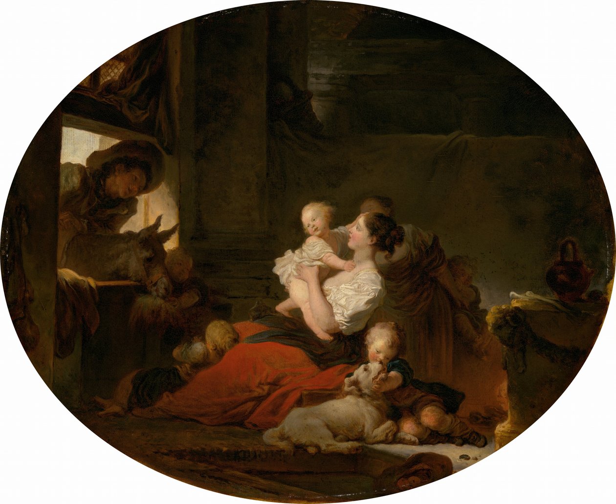 A boldog család c. 1775. alkotó: Jean Honore Fragonard