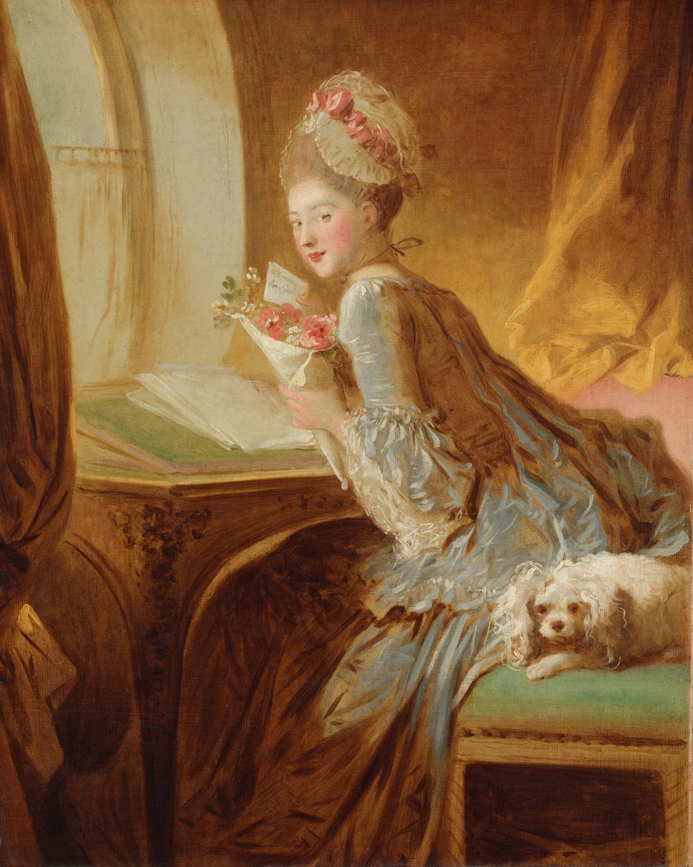 A szerelmes levél, 1770-es évek eleje. alkotó: Jean Honore Fragonard