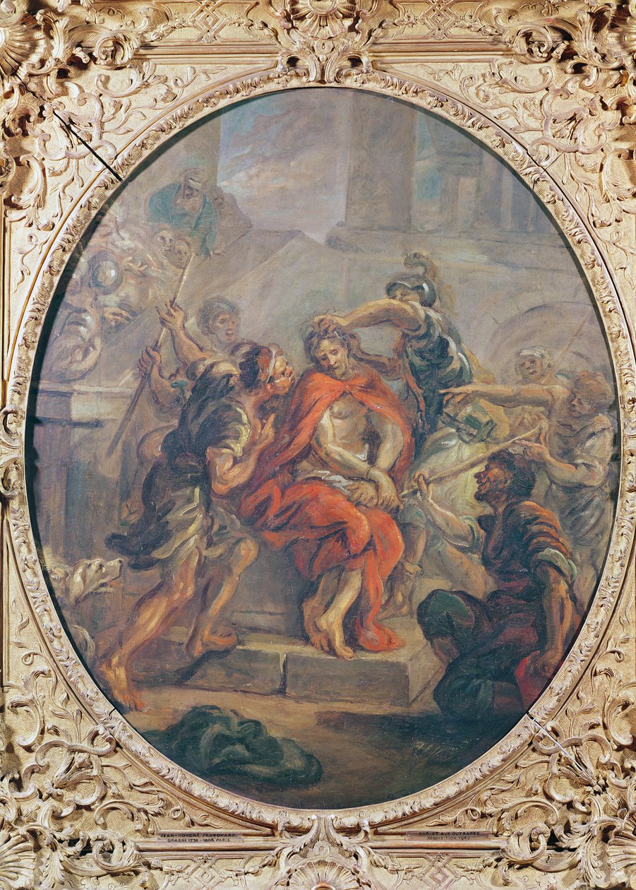 Krisztus kigúnyolása (olaj, vászon) alkotó: Jean Honore Fragonard