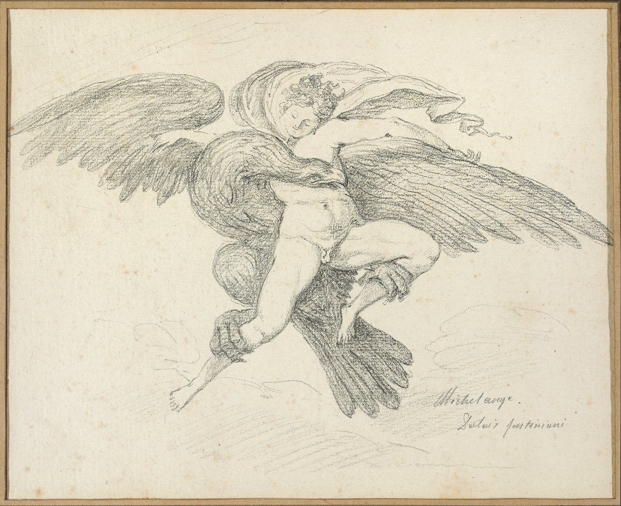 Ganymedes megerőszakolása Michelangelo után alkotó: Jean Honore Fragonard