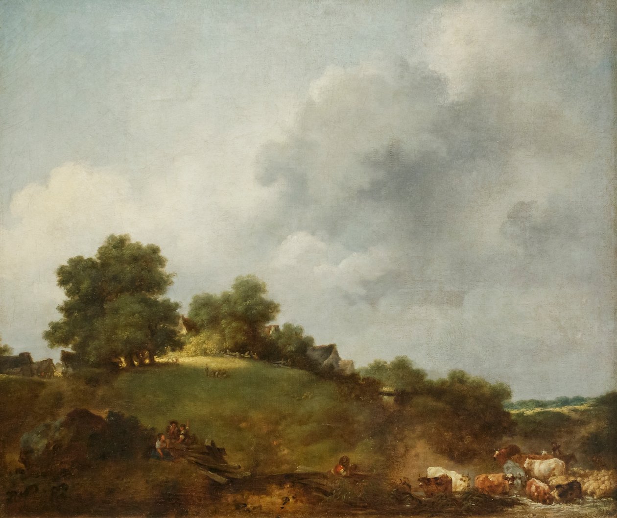 A Rivulet, 1766-68 körül (olaj, vászon) alkotó: Jean Honore Fragonard