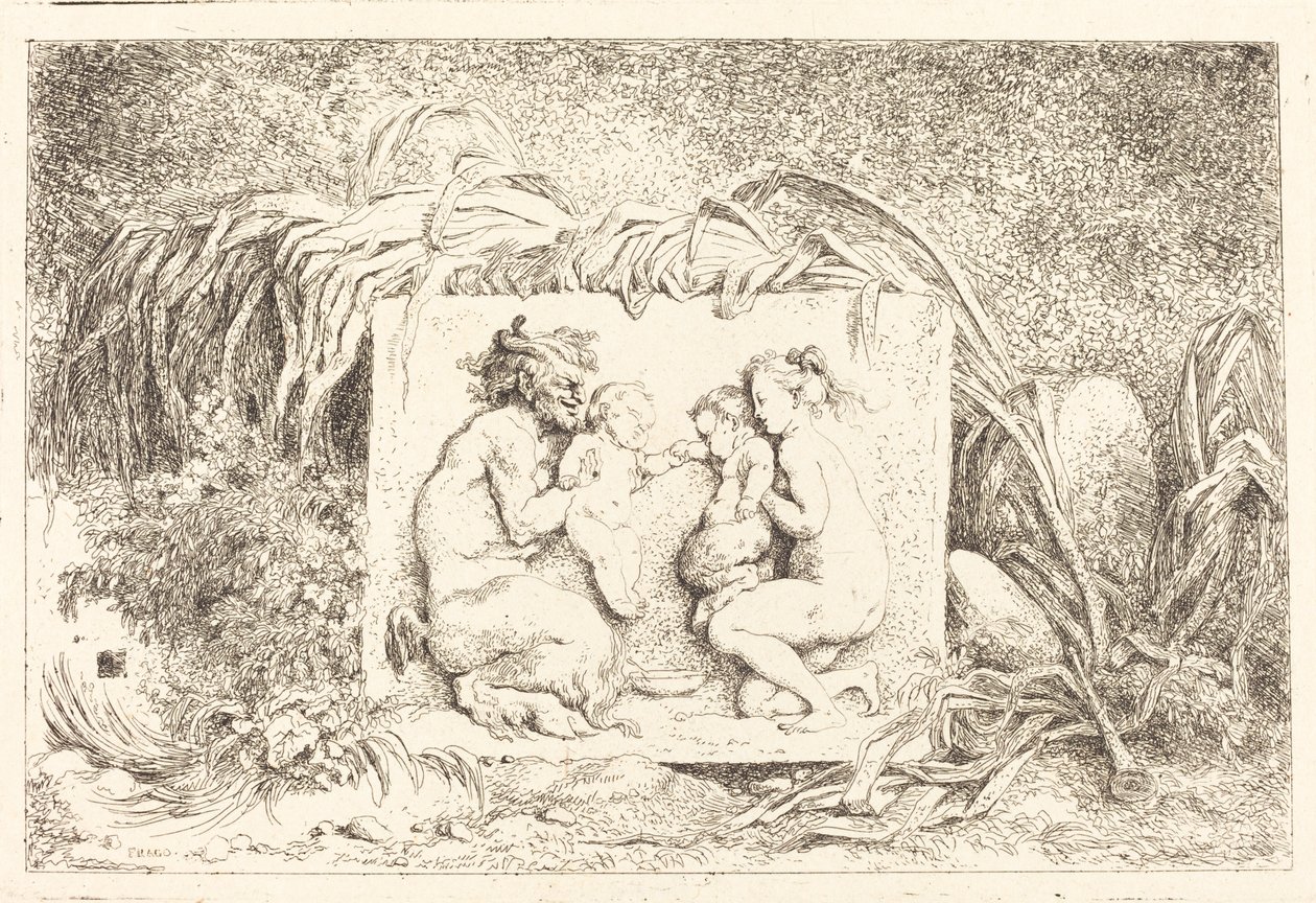 A Szatír családja alkotó: Jean Honore Fragonard