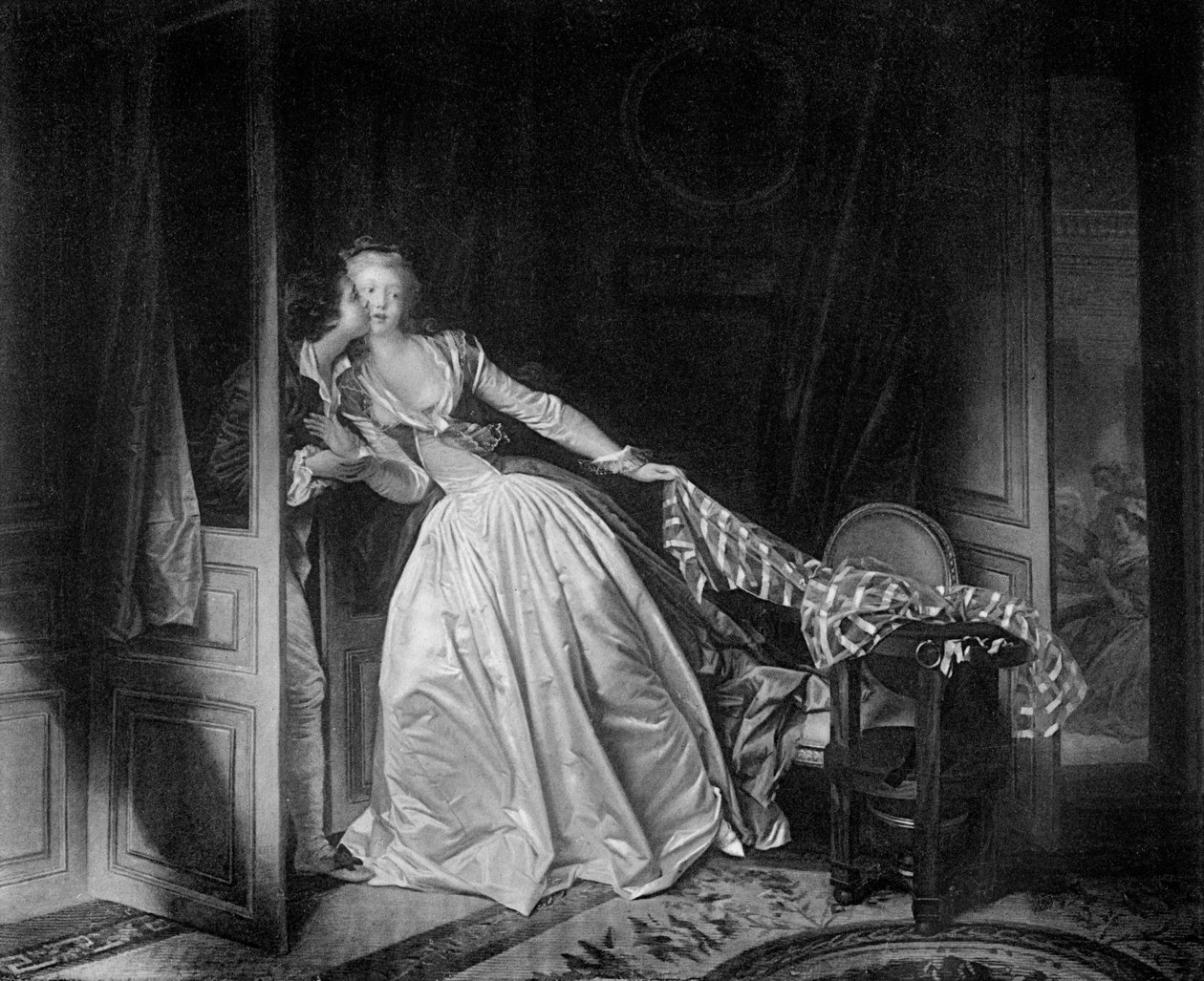 Az ellopott csók, 18. század vége, 1905. alkotó: Jean Honore Fragonard