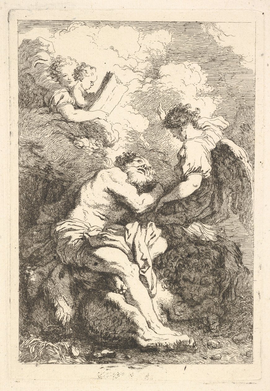 Szent Jeromos látomása, kb. 1761-65. alkotó: Jean Honore Fragonard
