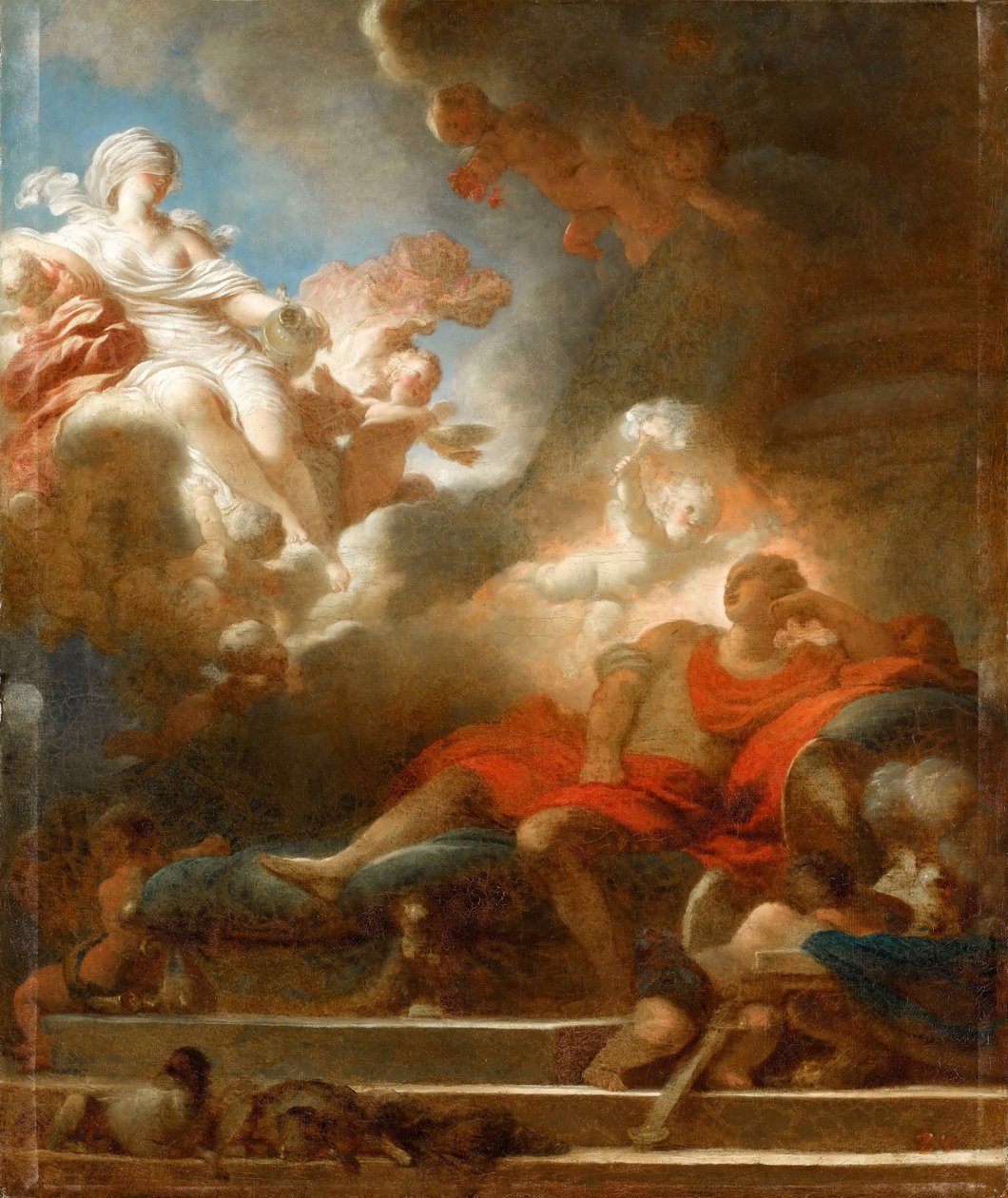 A harcosok a szerelemről álmodoznak alkotó: Jean Honore Fragonard