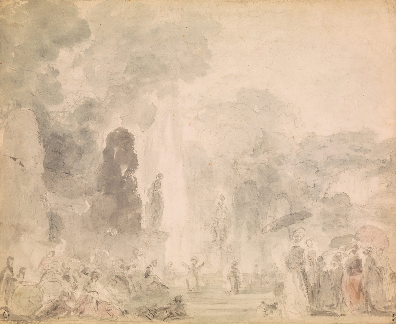 Kilátás a parkra, 1770-es évek vége. alkotó: Jean-Honore Fragonard