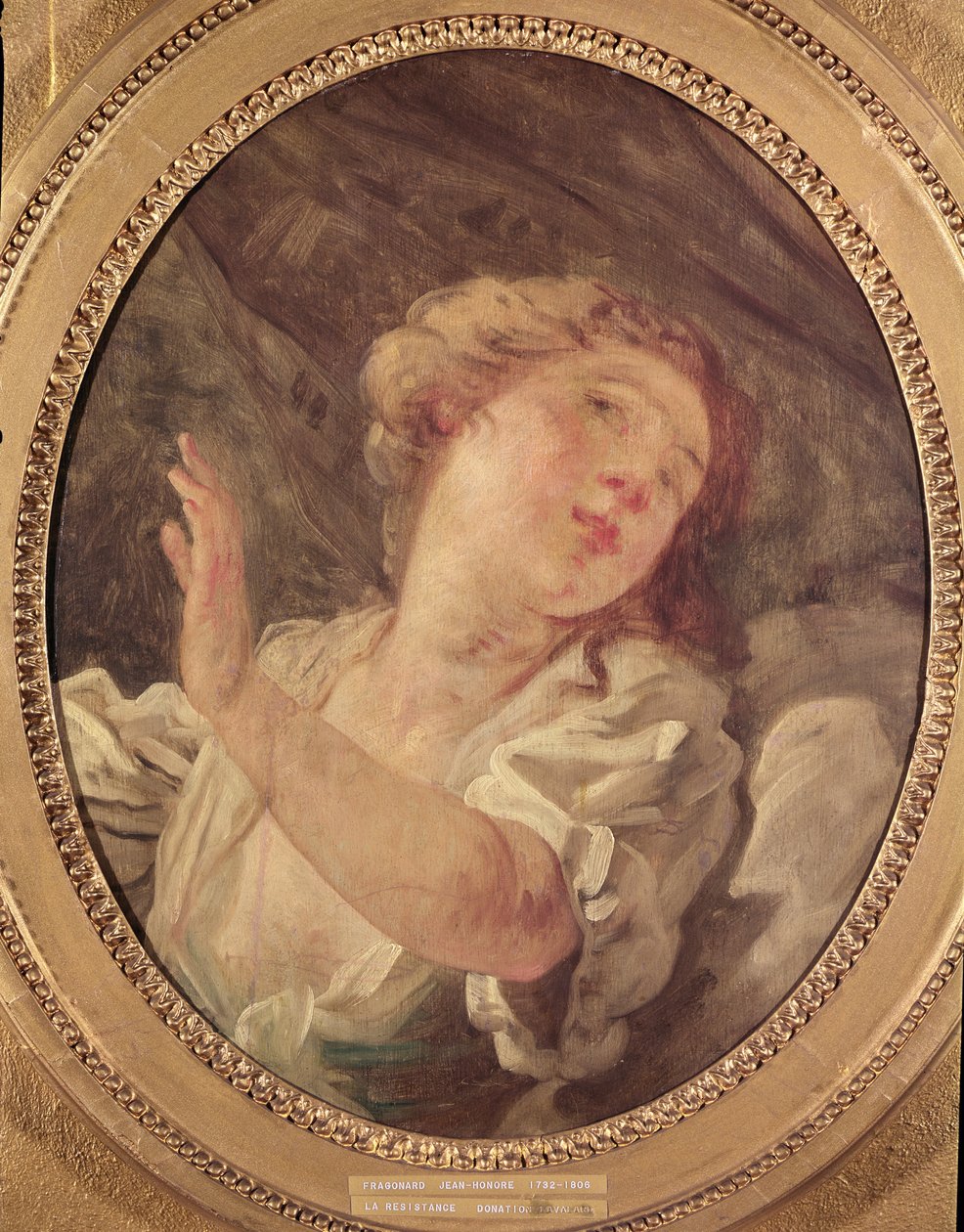 Fiatal nő elfordul, vagy, La Resistance alkotó: Jean Honore Fragonard