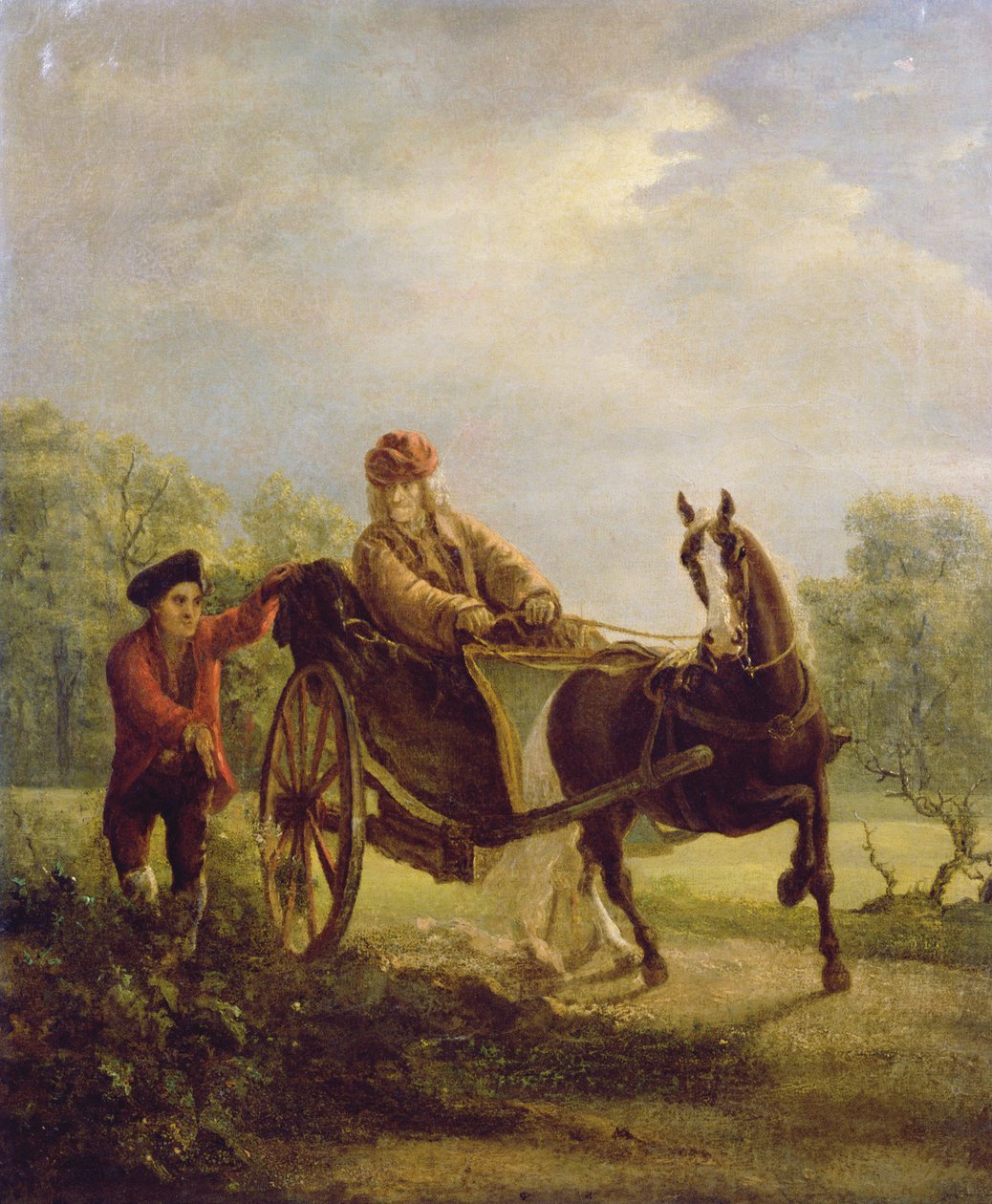 Voltaire (1694-1778) egy kabrióban Ferneyben alkotó: Jean Huber