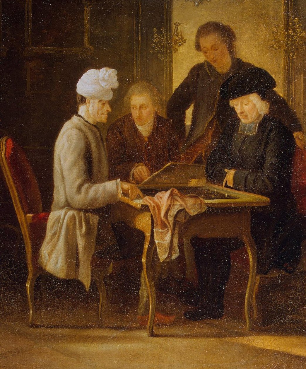 Voltaire a sakkban alkotó: Jean Huber