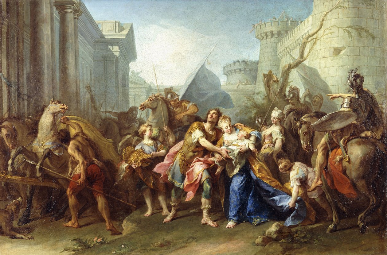Hector búcsút vesz Andromache-tól, 1727 alkotó: Jean II Restout