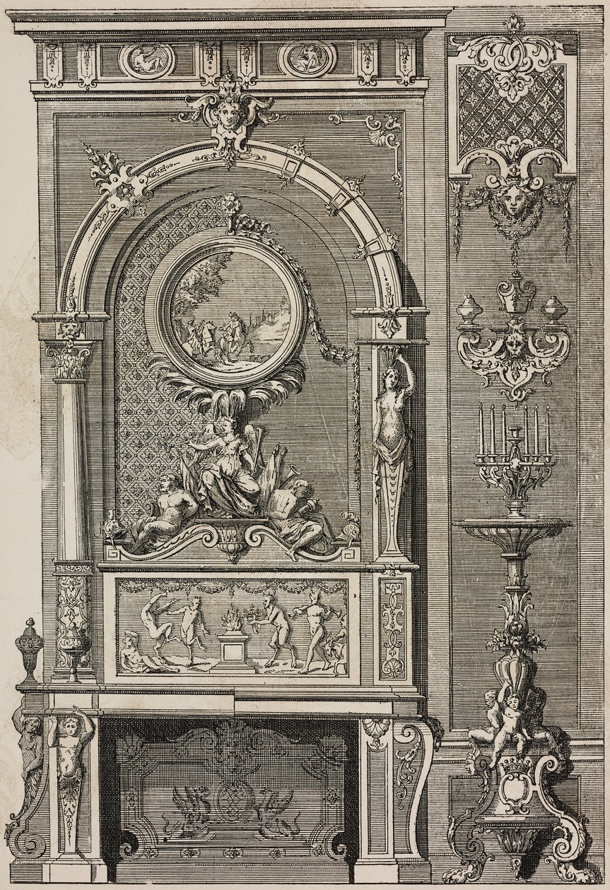 Kandalló, Jean Berain (1640-1711), Scotin Aine metszete a L