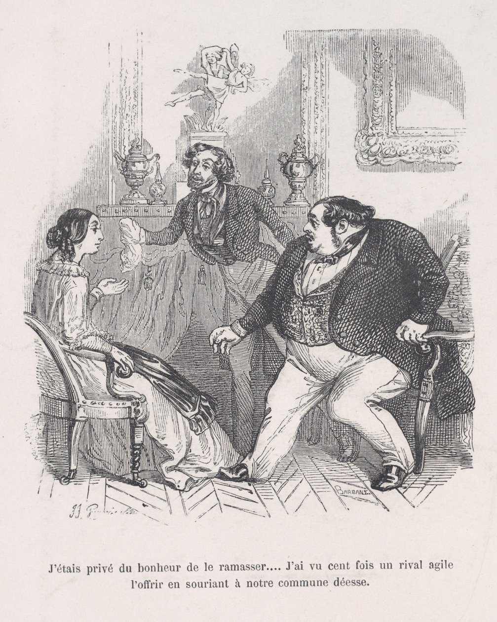 Megfosztottam attól a boldogságtól, hogy felvegyem... Százszor láttam agilis riválist offenzívát..., 1843. alkotó: Jean Ignace Isidore Gérard