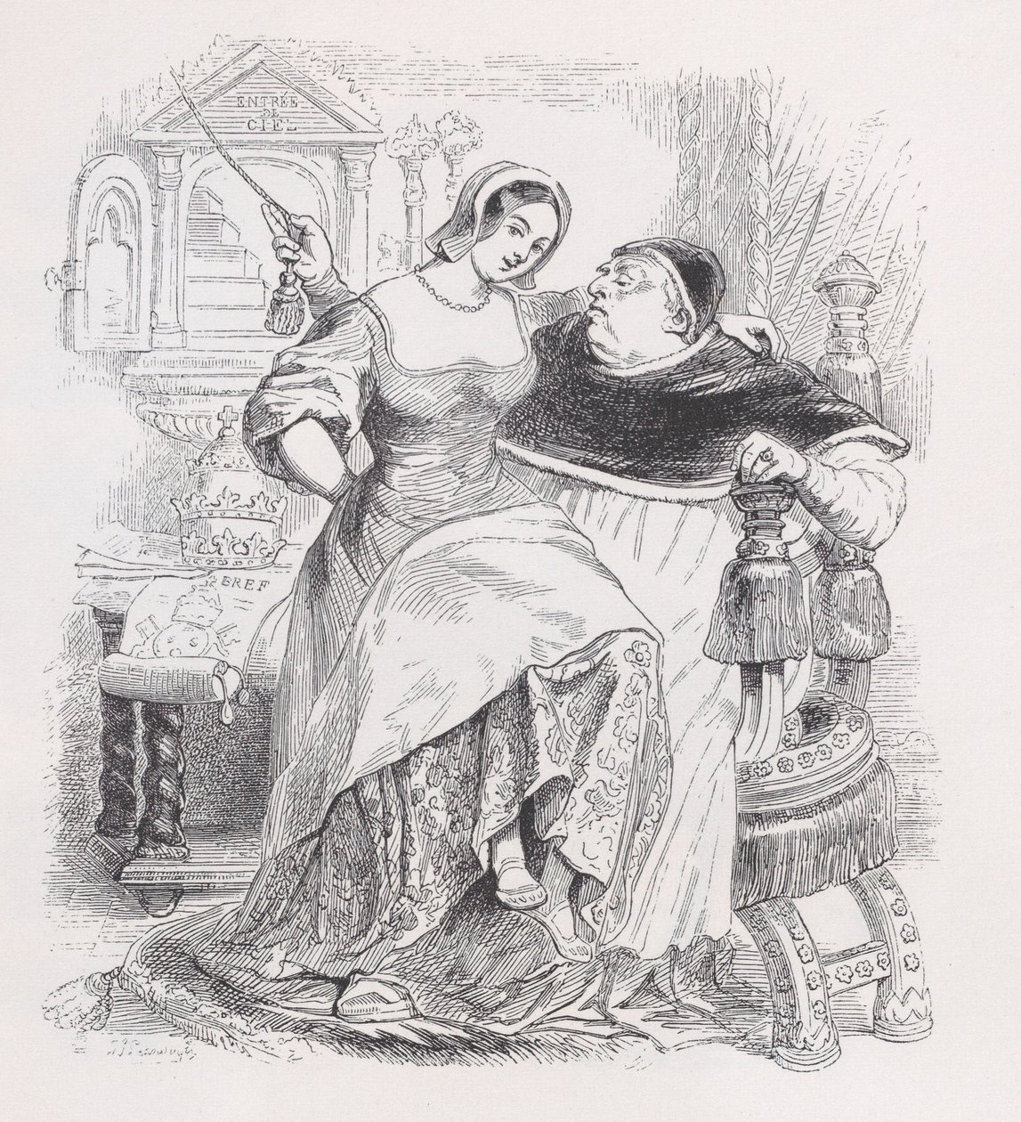 A jó pápa Béranger teljes műveiből, 1836. alkotó: Jean Ignace Isidore Gérard