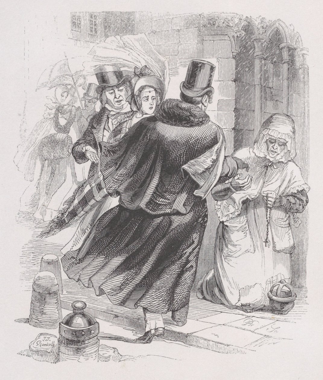 A szegény asszony a Béranger teljes műveiből, 1836. alkotó: Jean Ignace Isidore Gérard