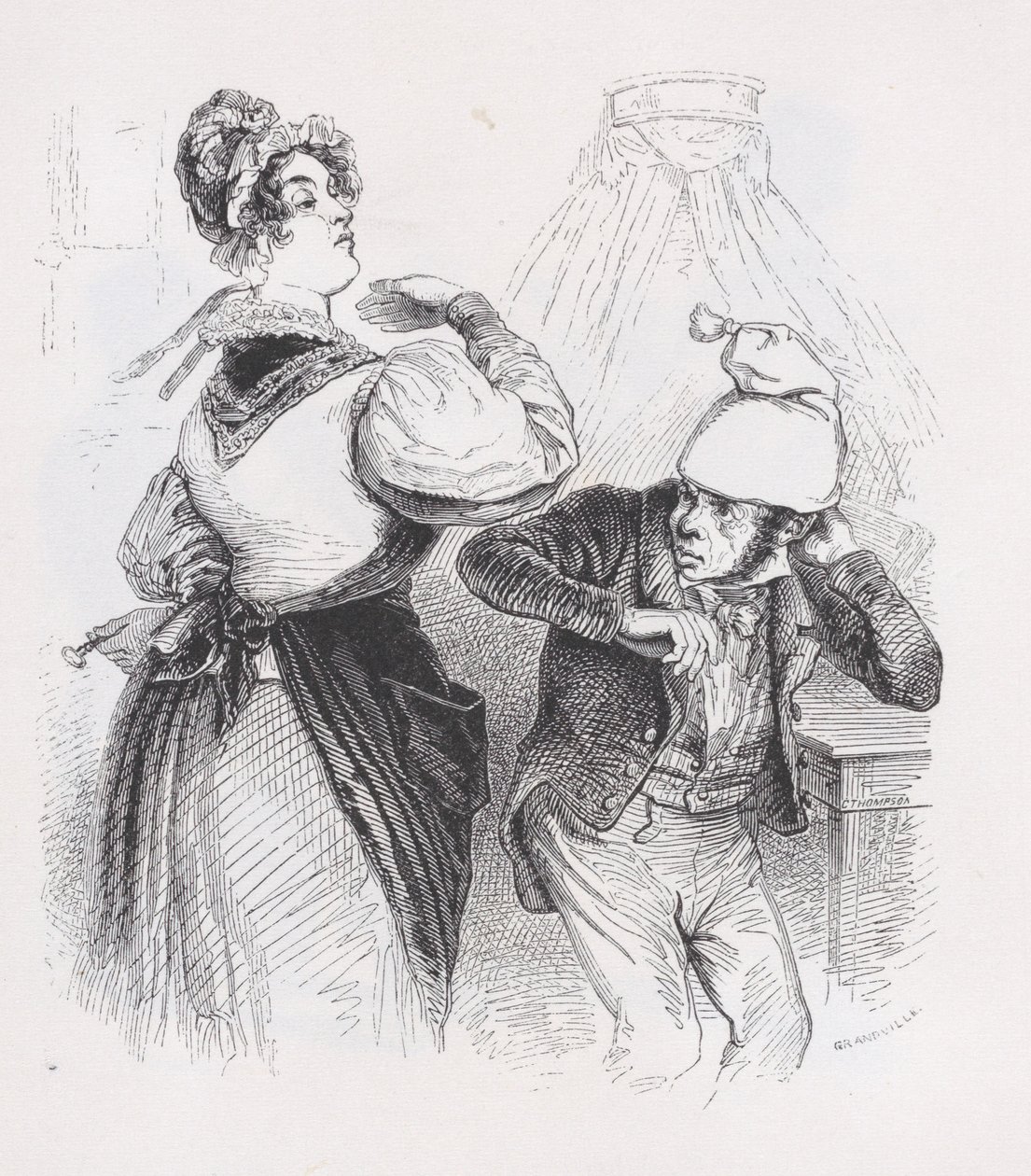 A harmadik férj Béranger teljes műveiből, 1836. alkotó: Jean Ignace Isidore Gérard
