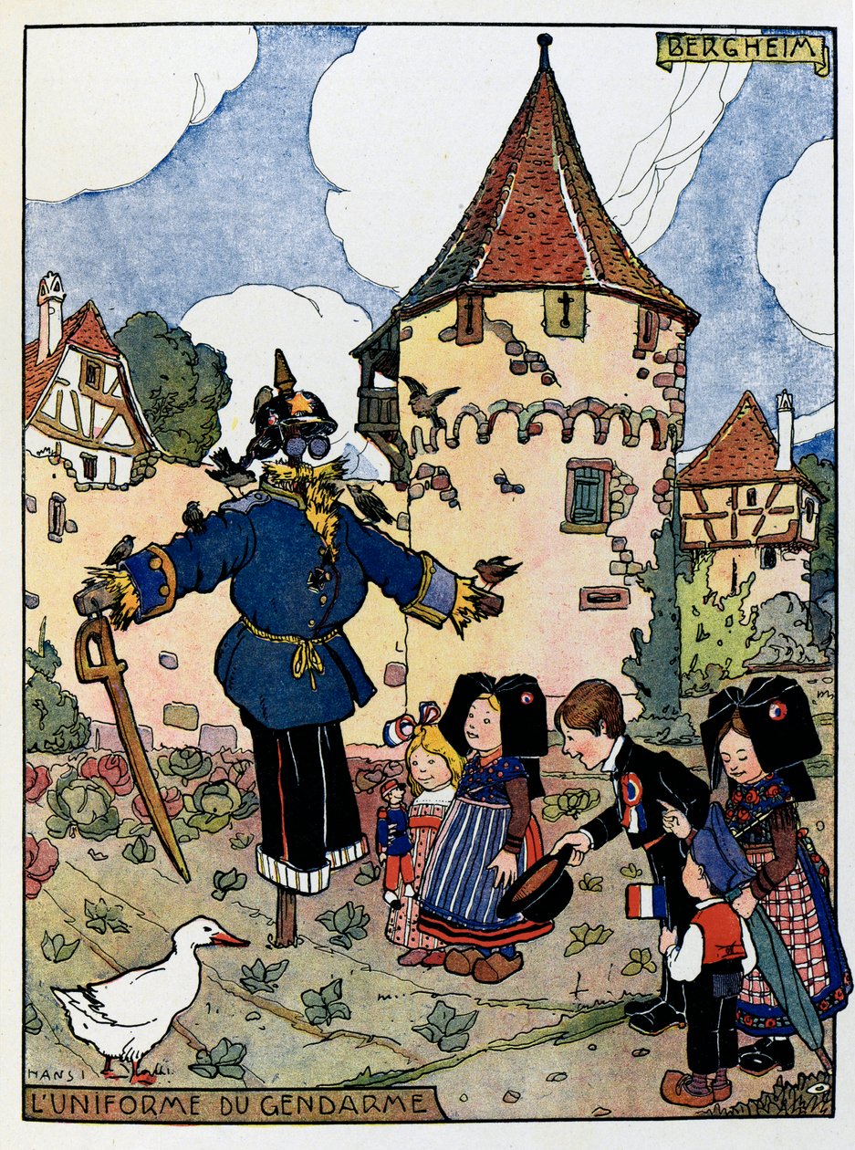 Alsace Heureé; A csendőr egyenruha Bergheimben; alkotó: Jean Jacques (1873 1951) Waltz