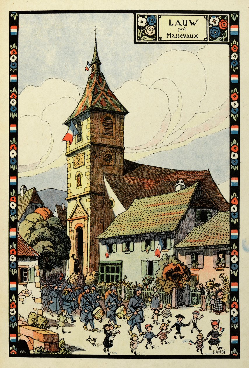 The tricolor paradise: Lauw near Massevaux 1918 alkotó: Jean Jacques (1873 1951) Waltz