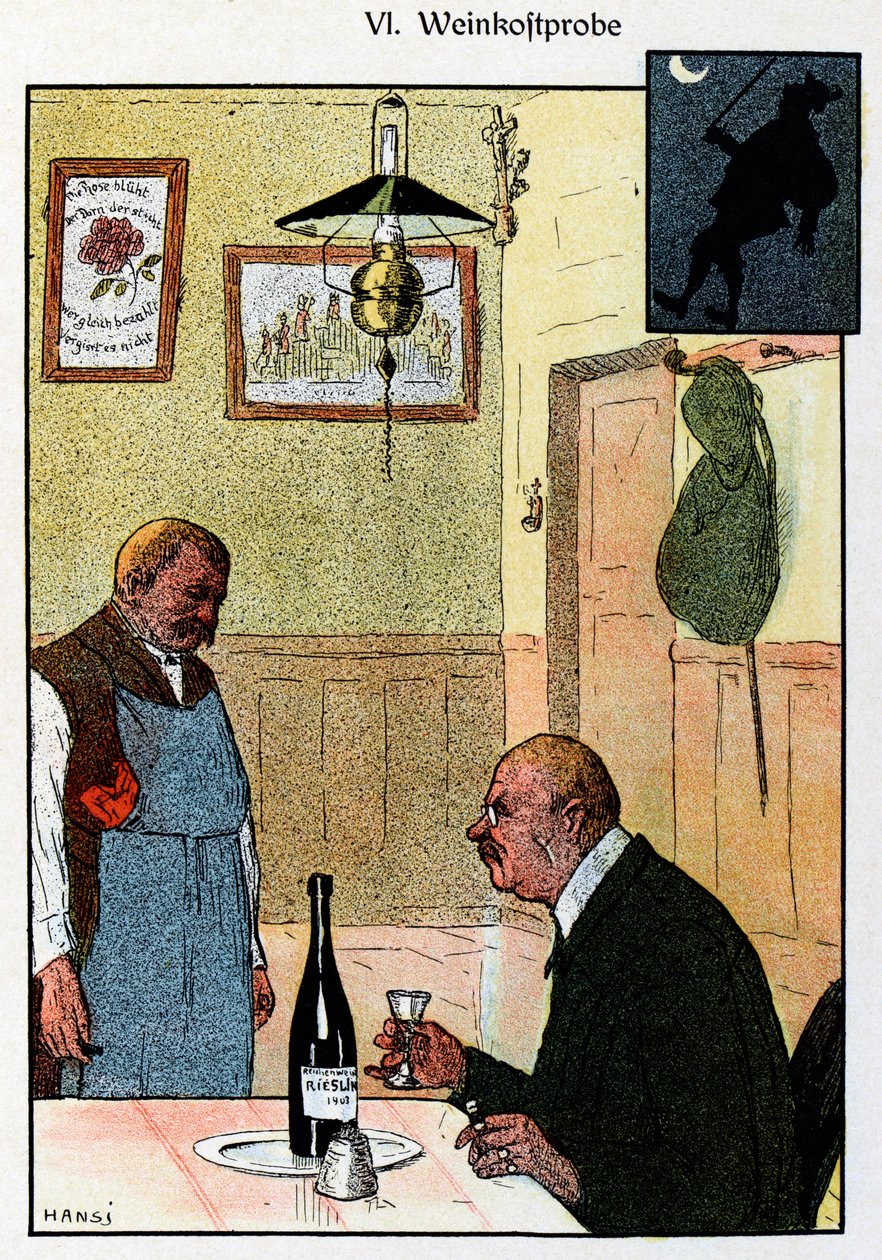 Vosges Bilder (a Vogézek képei); elzászi bor alkotó: Jean Jacques (1873 1951) Waltz