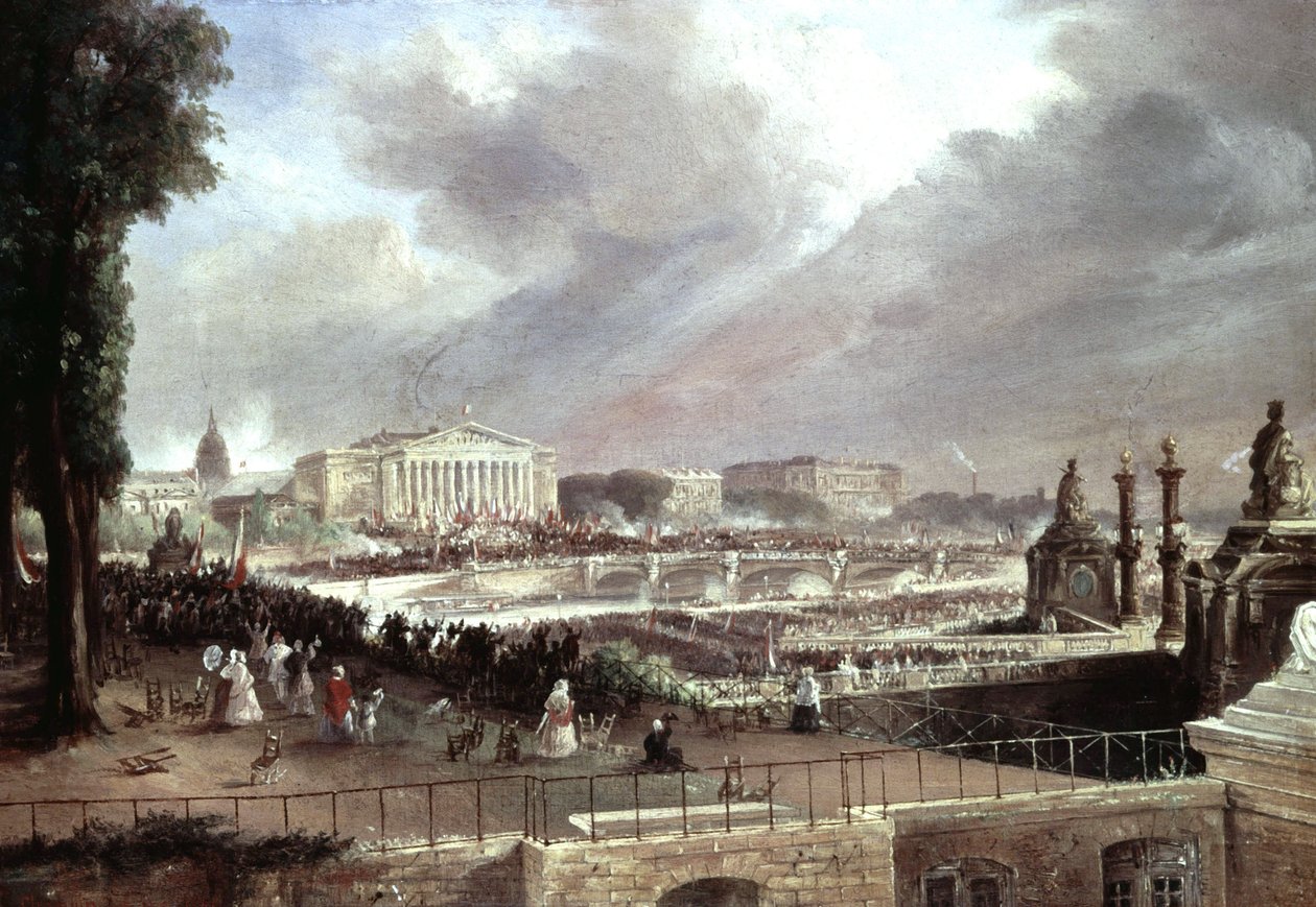 A második francia köztársaság kikiáltása, Place de la Concorde, február 24 alkotó: Jean Jacques (after) Champin