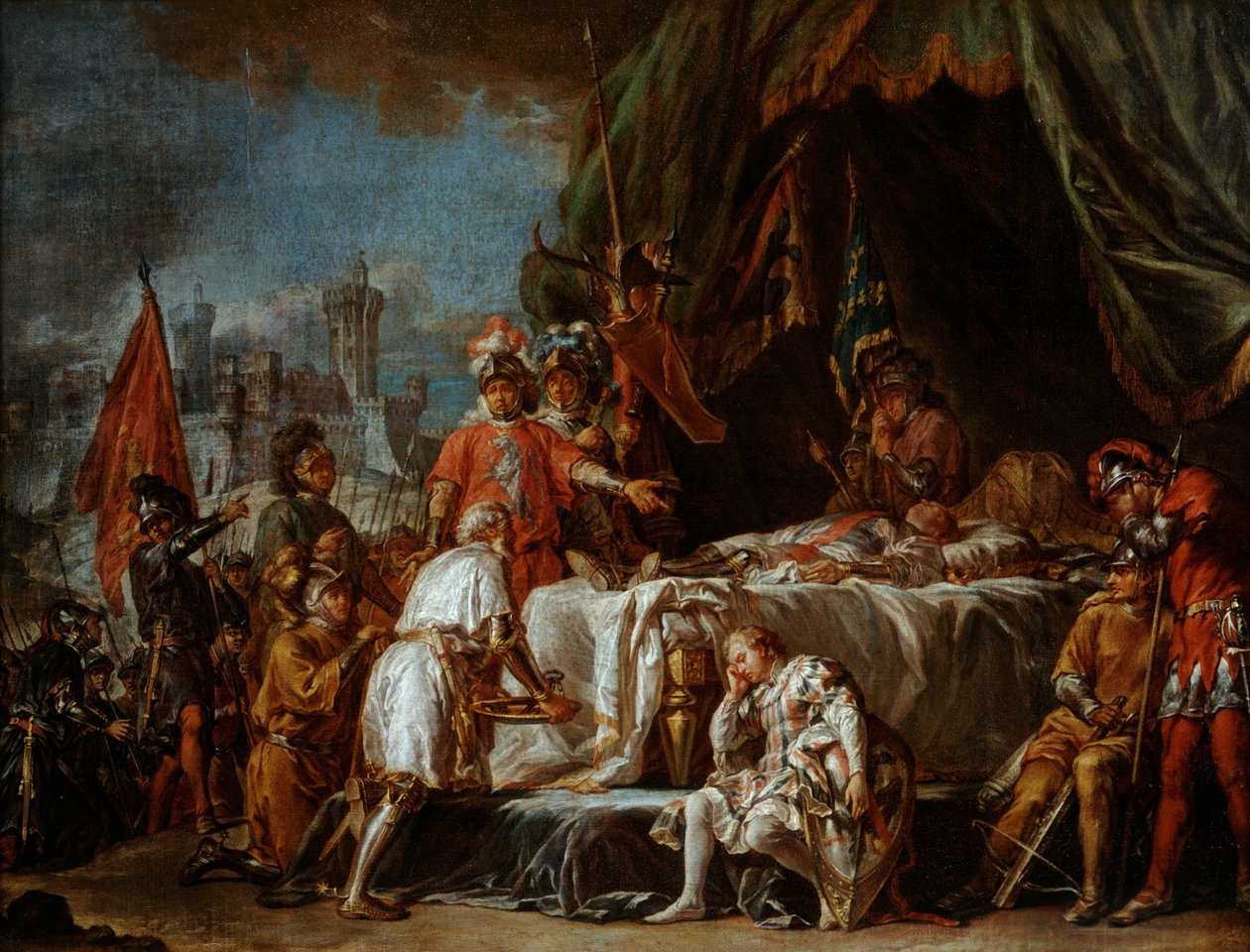 Bertrand Duguesclin francia rendőr temetési szertartása, a XX. század végén alkotó: Jean Jacques Baptiste Brunet