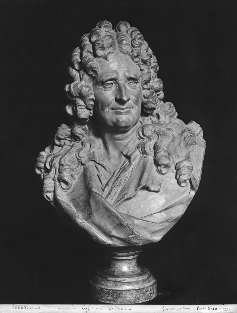 Nicolas Boileau, Boileau-Despreaux néven ismert portréja alkotó: Jean Jacques Caffieri