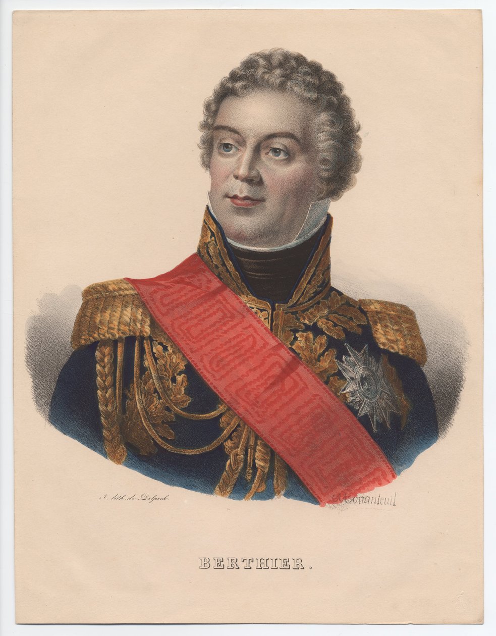 Louis-Alexandre Berthier 1753-1815, Wagram hercege, Neuchâtel hercege, 1835 alkotó: Jean Jacques Francois Monanteuil