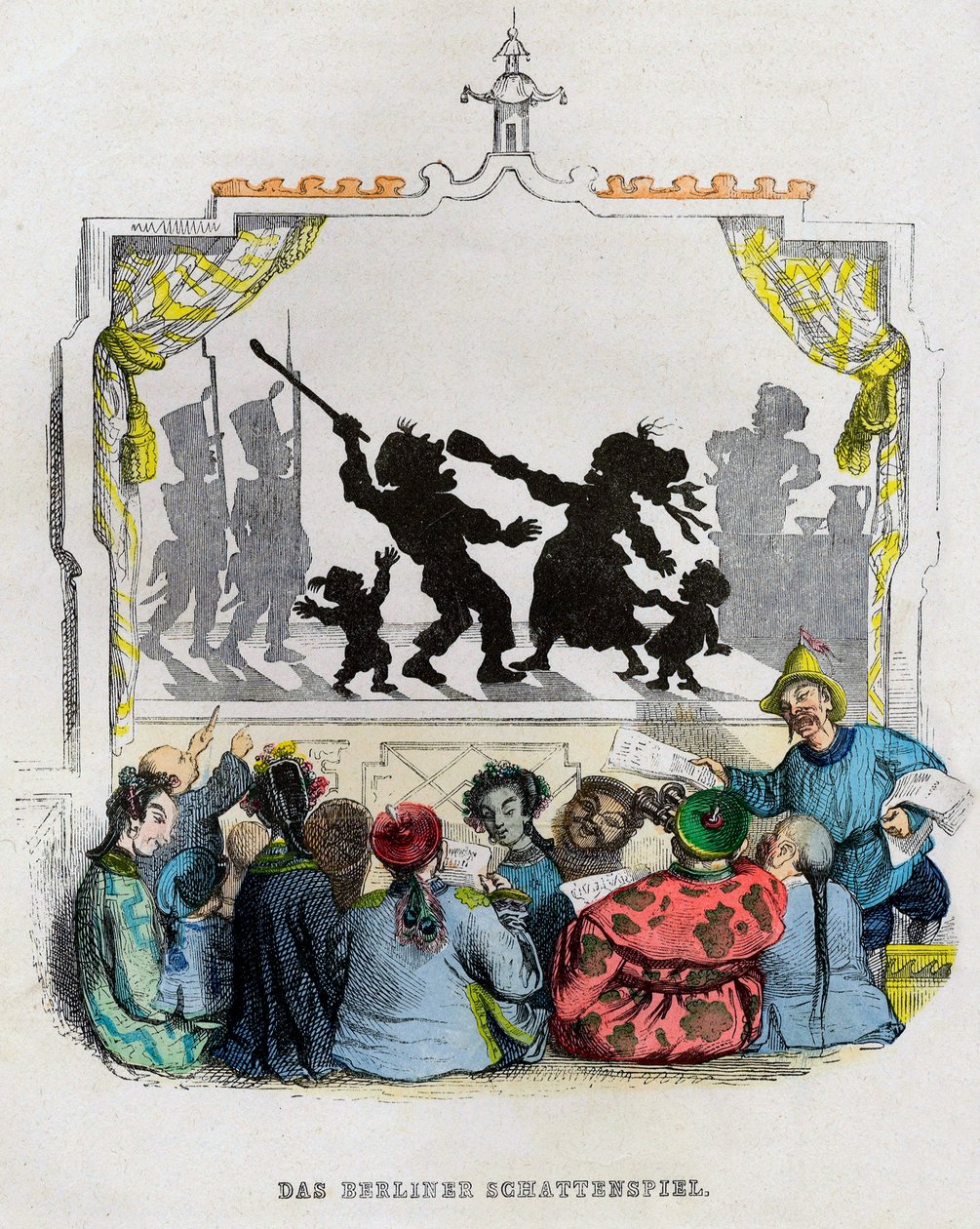 A berlini árnyjáték, 1840-es évek. alkotó: Jean Jacques Grandville