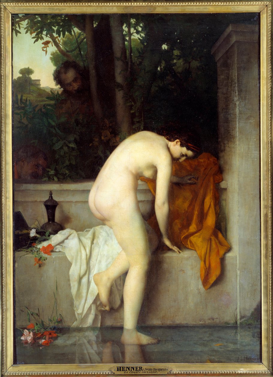 Szíves Suzanne azt mondja, Suzanne a fürdőben. Jean Jacques Henner (1829-1905) festménye alkotó: Jean Jacques Henner