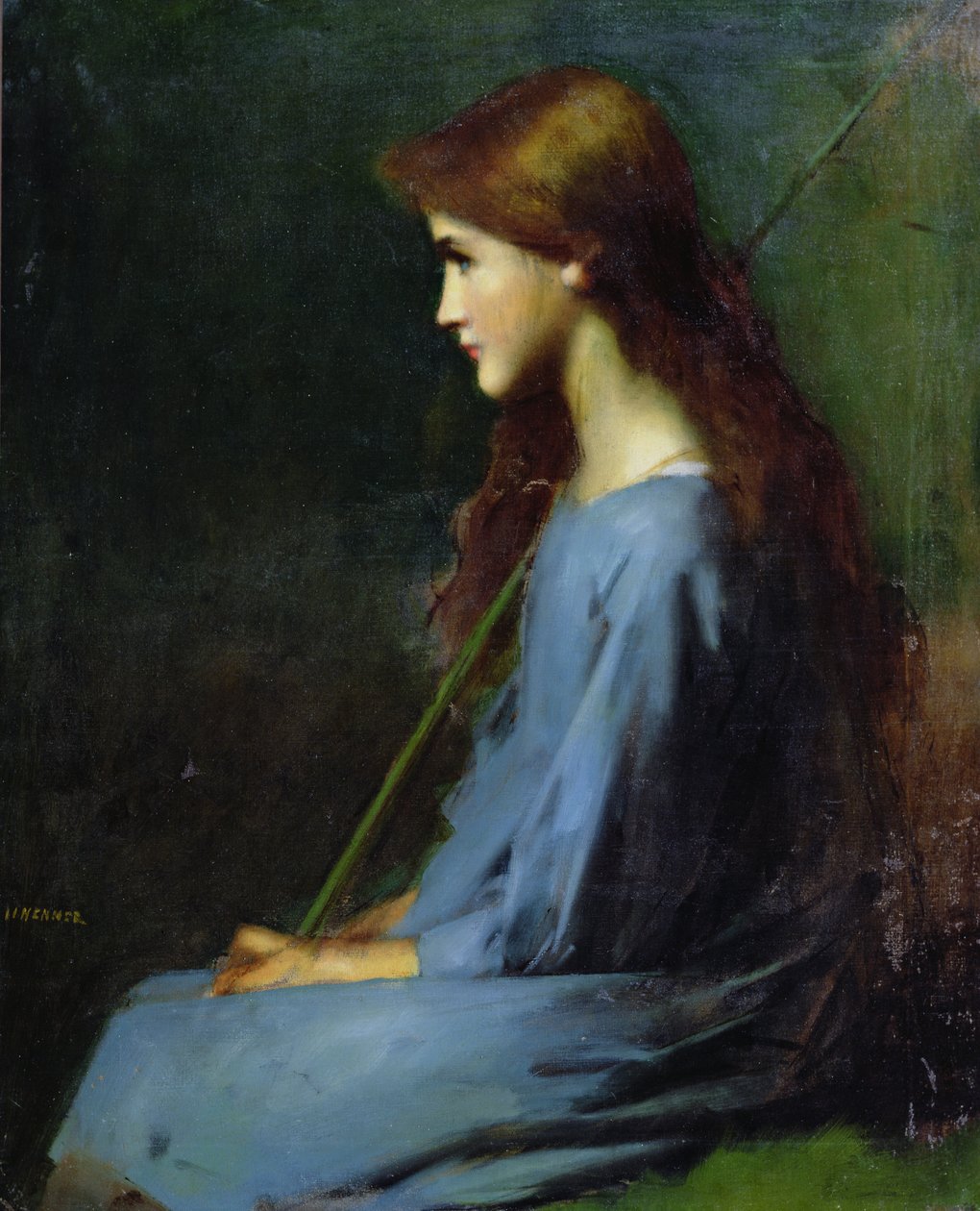 Kis pásztorlány, 19. század, alkotó: Jean Jacques Henner