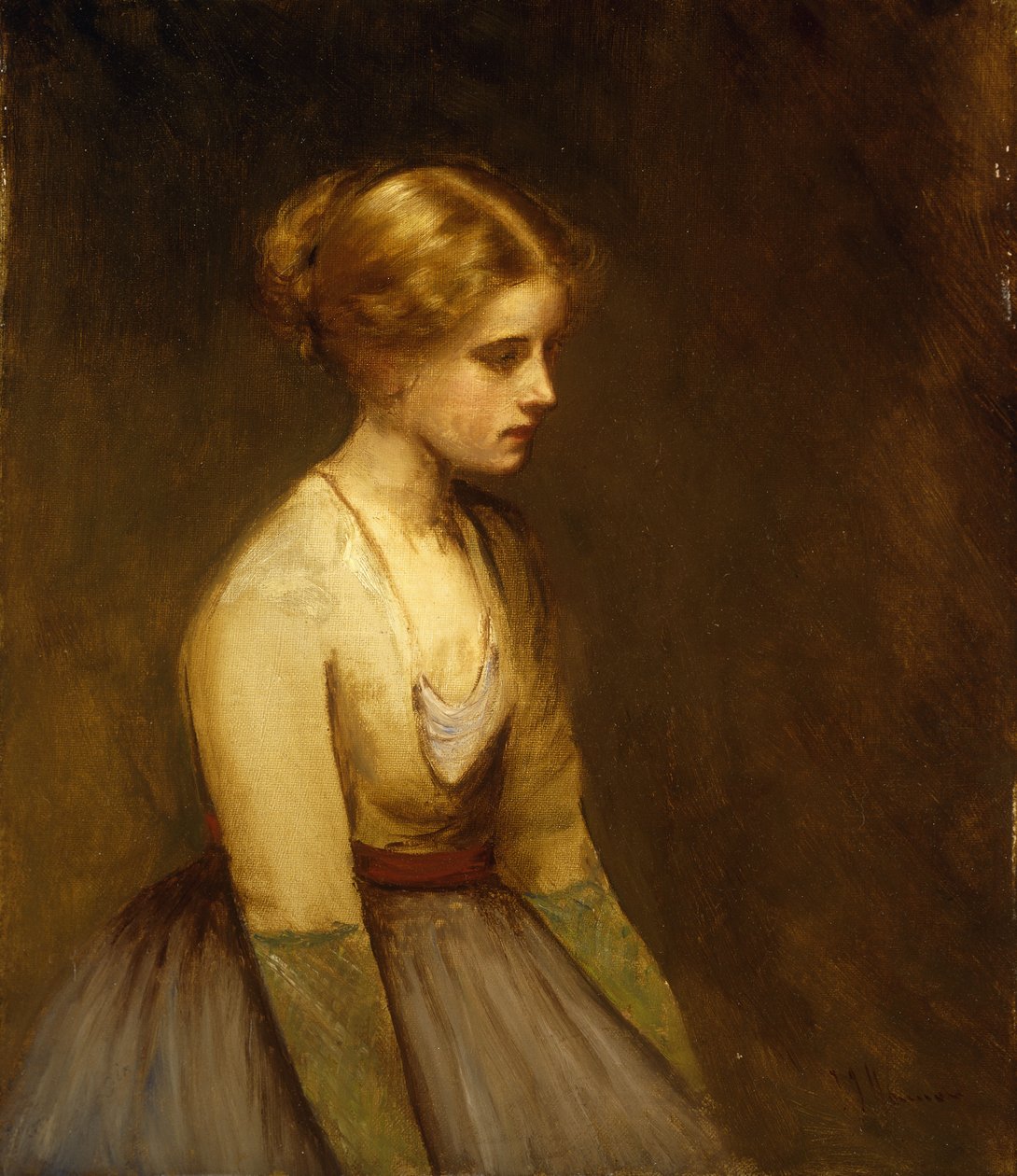 Tanulmány egy szőke hajú szépségről alkotó: Jean Jacques Henner