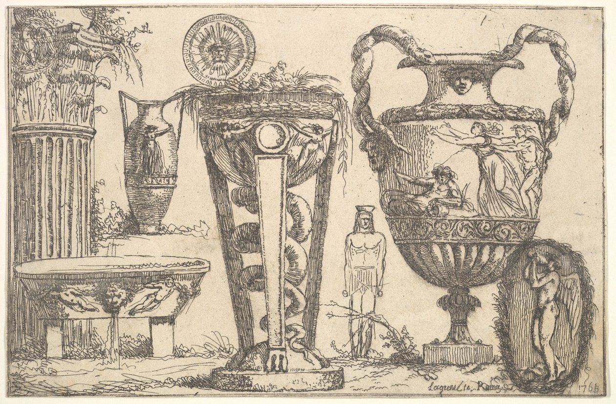 Az ókor töredékei, 1765. alkotó: Jean Jacques Lagrenee