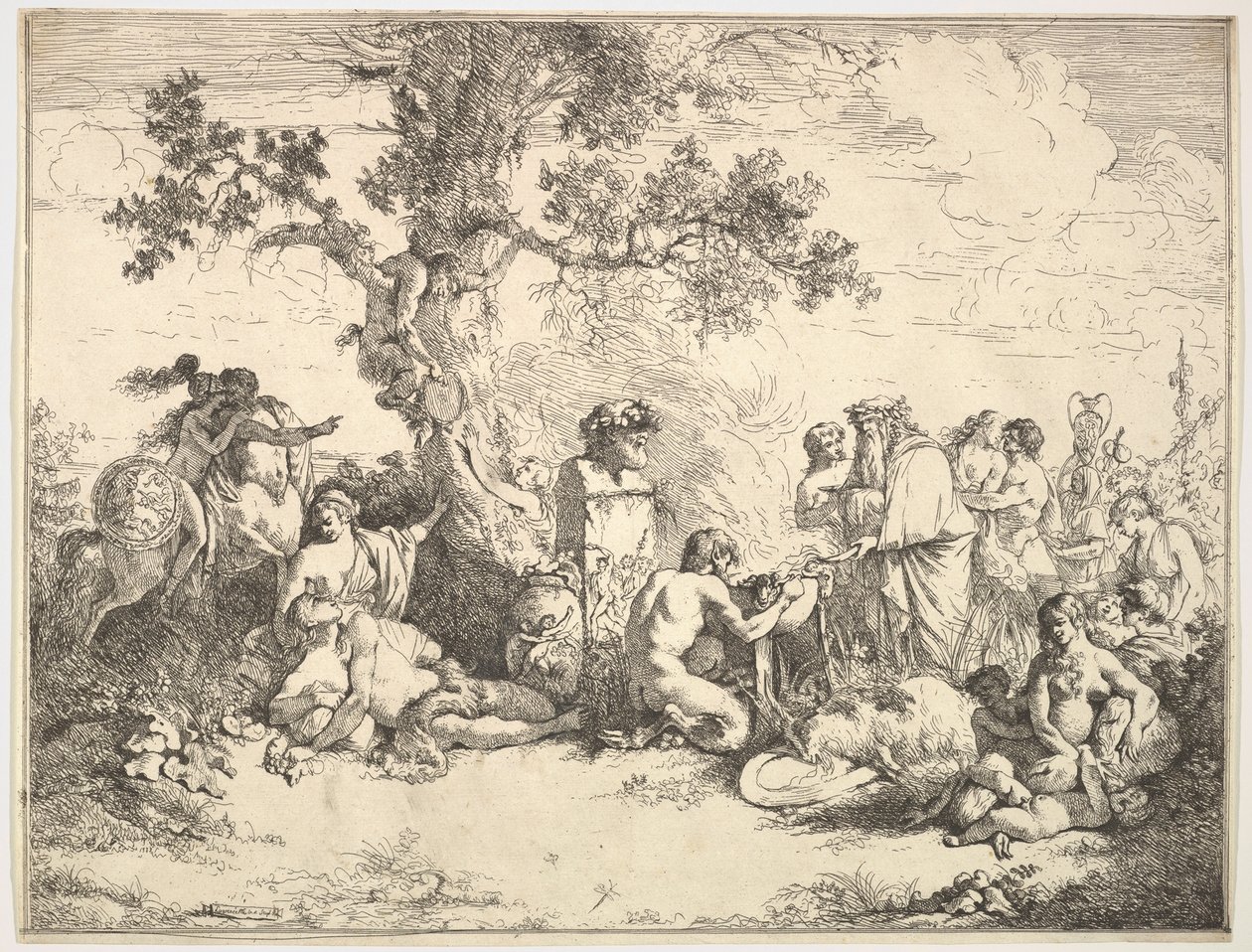 Áldozat Pánnak, 1762-63. alkotó: Jean Jacques Lagrenee