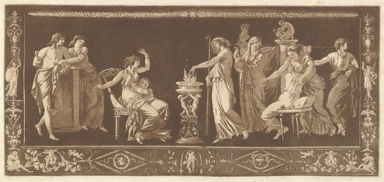 Áldozati jelenet Antik áldozat, a különböző kompozíciók gyűjteményéből, frízek és..., 1784. alkotó: Jean Jacques Lagrenee
