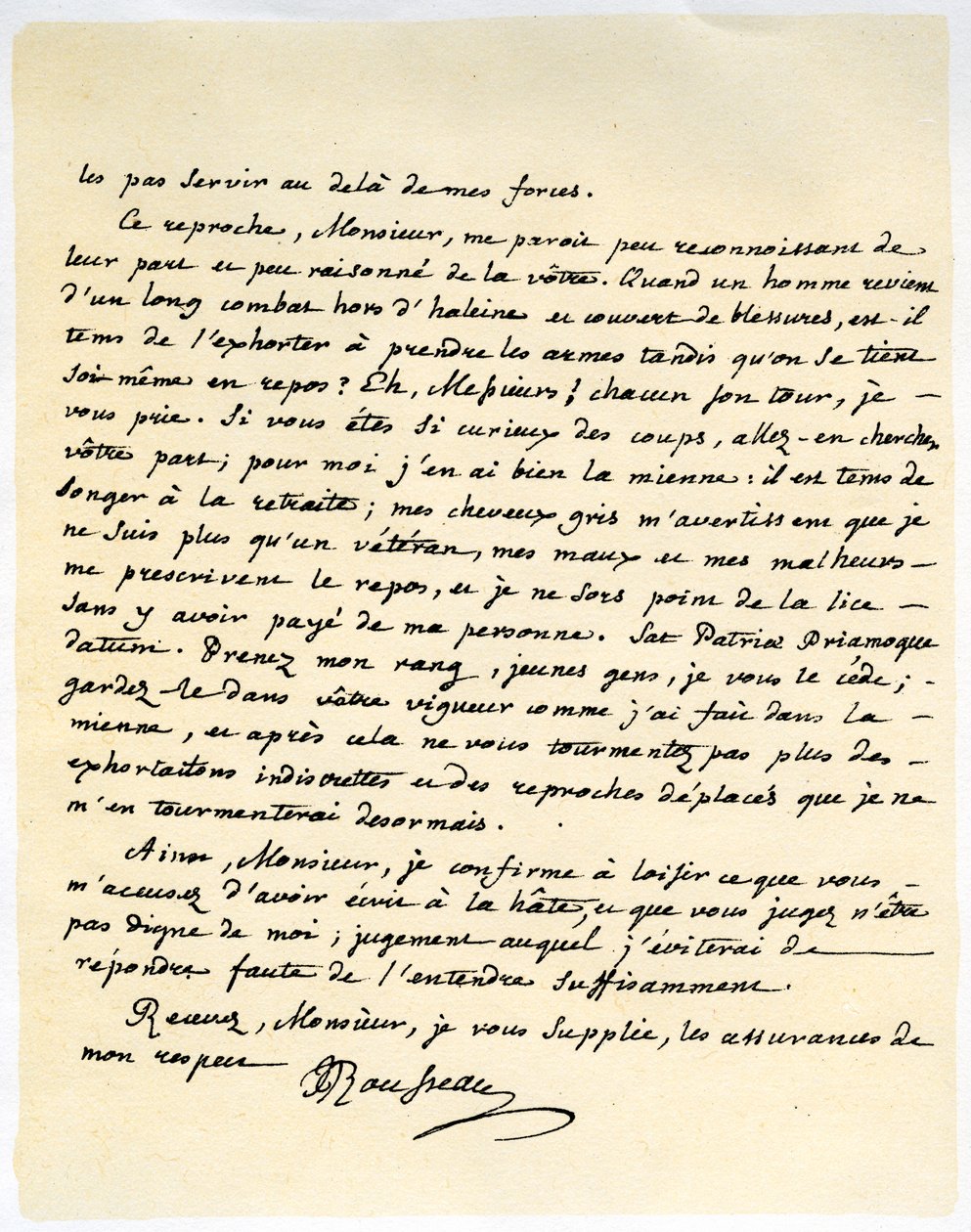 Jean Jaques Rousseau levele, 1764. július 15. alkotó: Jean Jacques Rousseau