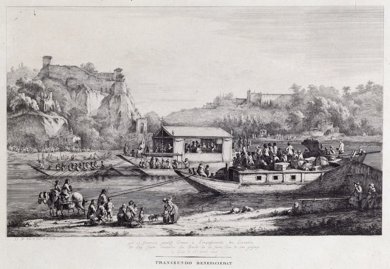 Hajókirándulás a Szajnán, 1803 alkotó: Jean Jacques de Boissieu