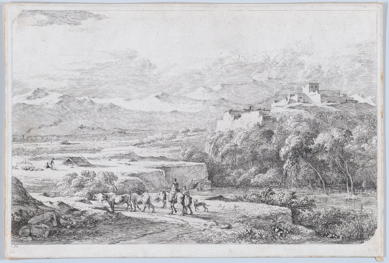 Táj Van der Cabel után, 1773 körül. alkotó: Jean Jacques de Boissieu