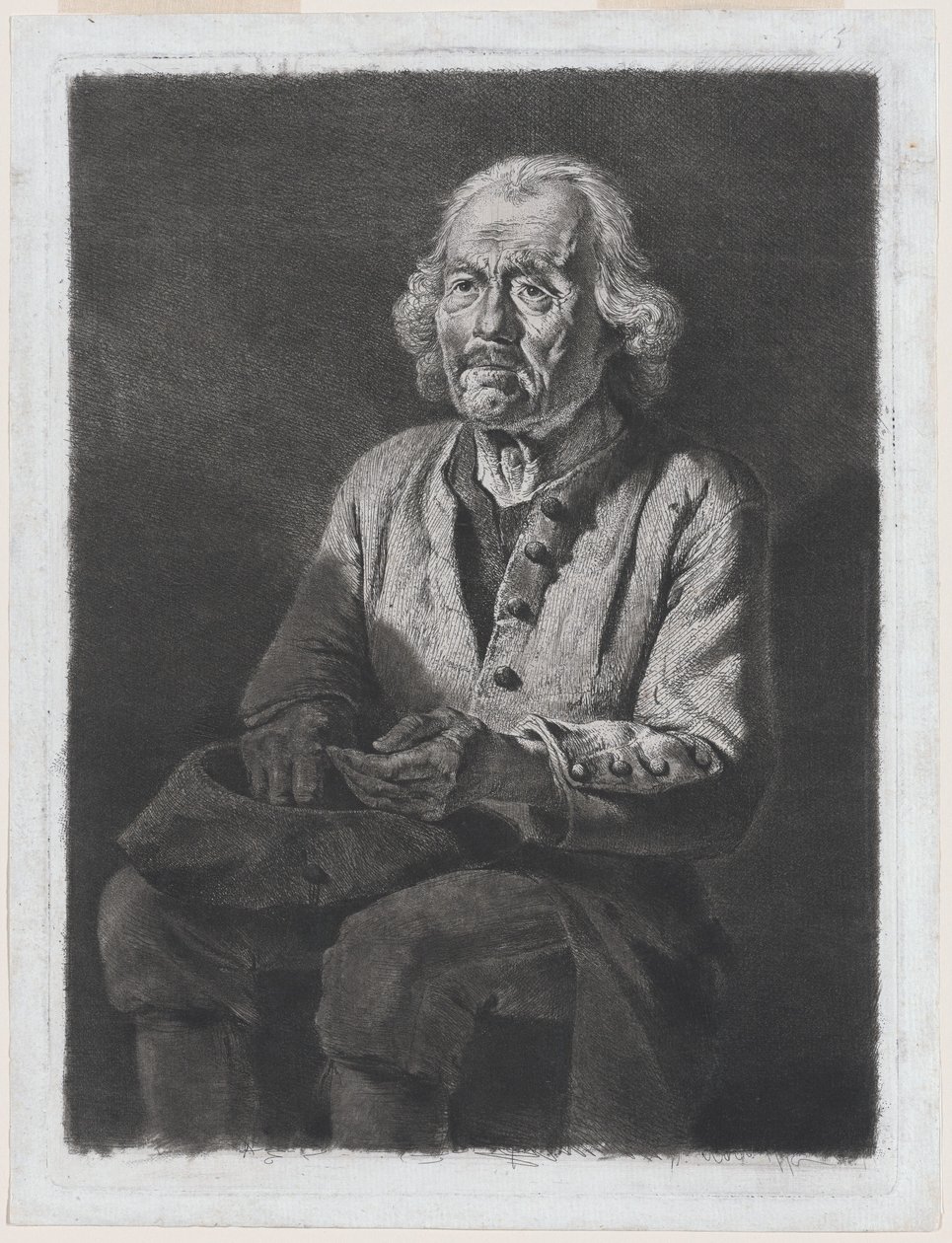 Öreg Gerard, paraszt Chasselay-ből alkotó: Jean Jacques de Boissieu
