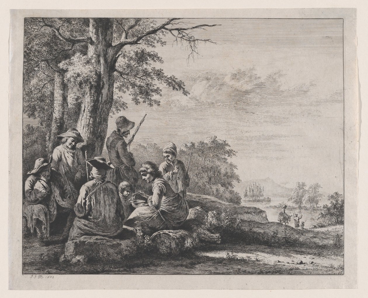 Parasztok pihennek, 1803. alkotó: Jean Jacques de Boissieu