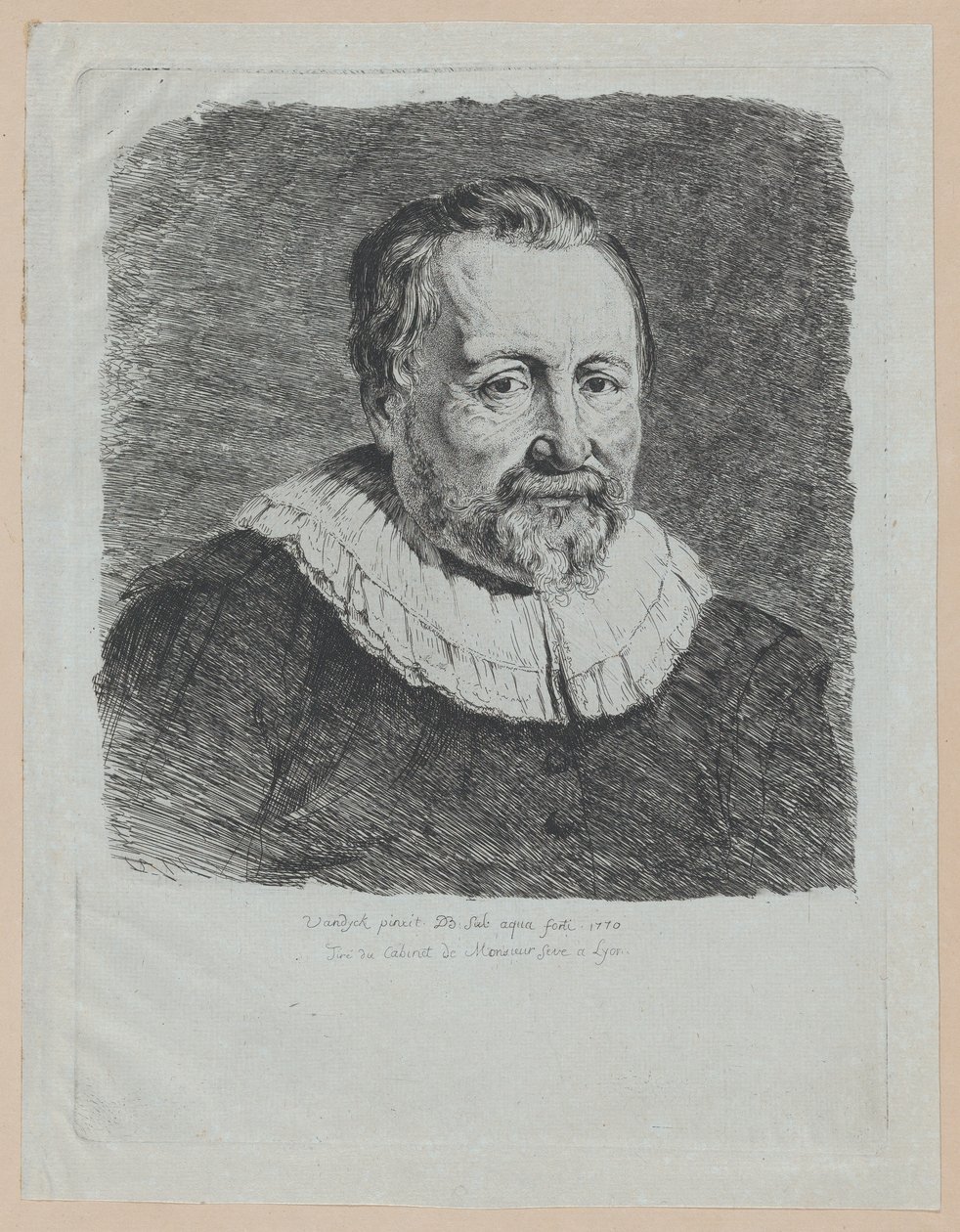 Portré, Van Dyck nyomán, 1770. alkotó: Jean Jacques de Boissieu