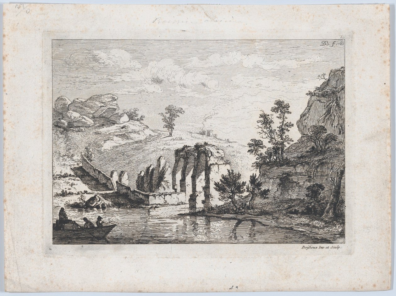 Egy vízvezeték romjai, 1763. alkotó: Jean Jacques de Boissieu