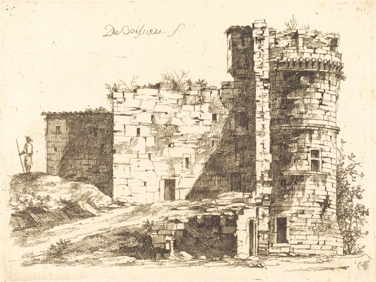 A Saint-Chamond kastély romjai, Loire alkotó: Jean Jacques de Boissieu