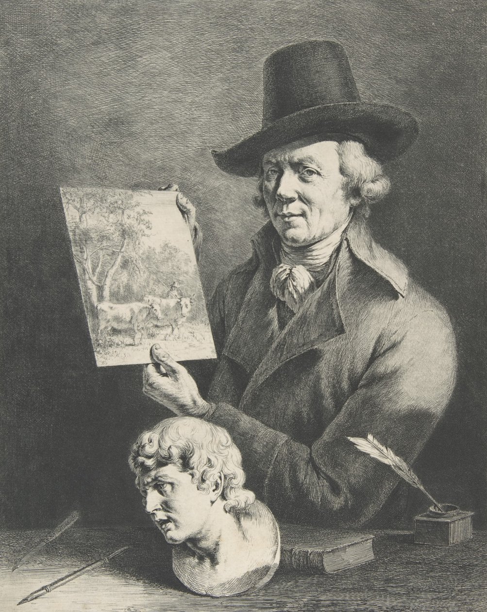 Önarckép tehenekkel, 1796. alkotó: Jean Jacques de Boissieu