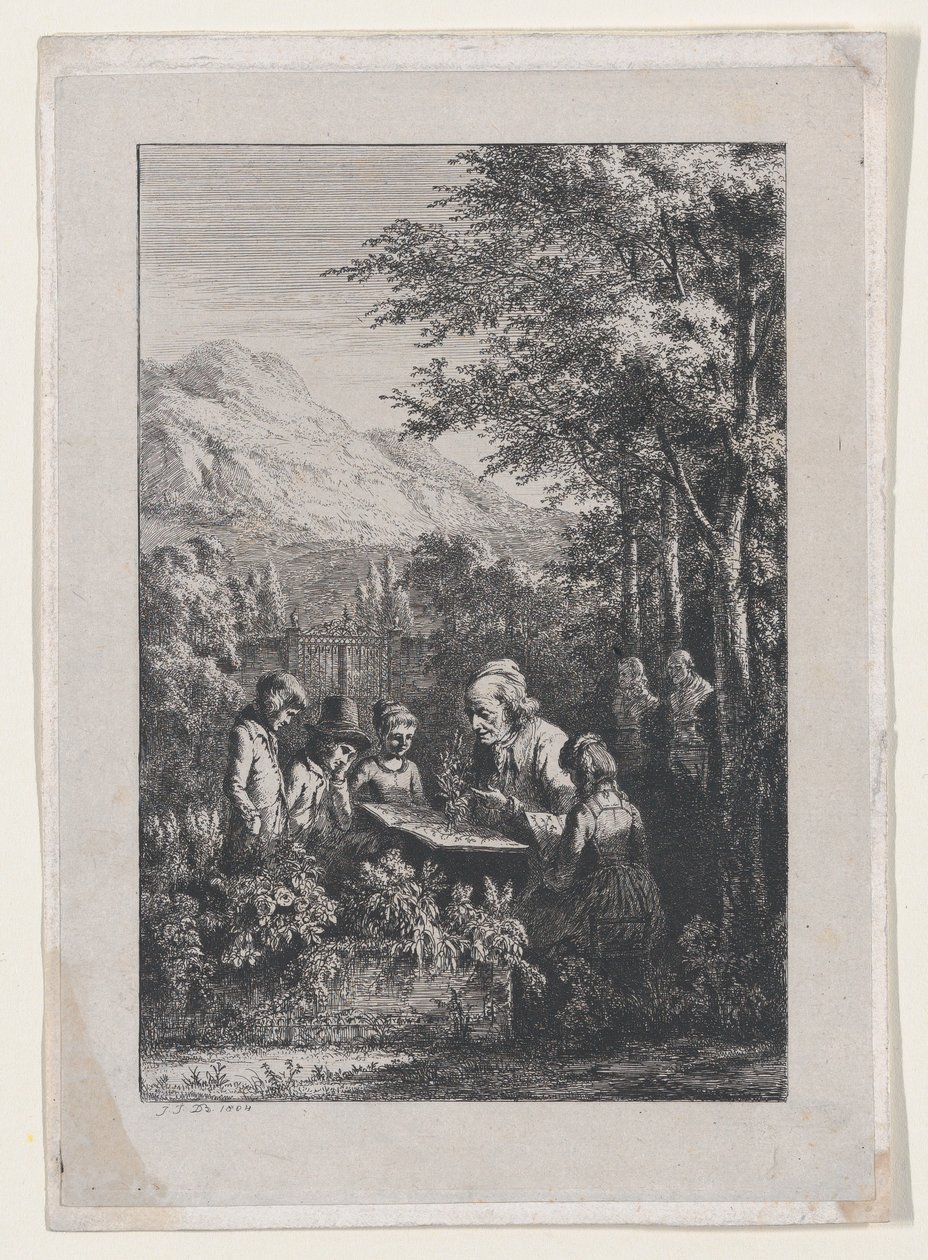 A botanika lecke, 1804. alkotó: Jean Jacques de Boissieu