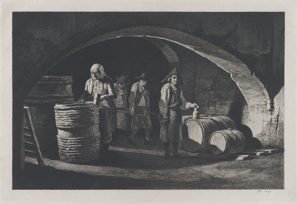 The Coopers, 19. század végi reprodukció az 1790-es eredetiből. alkotó: Jean Jacques de Boissieu