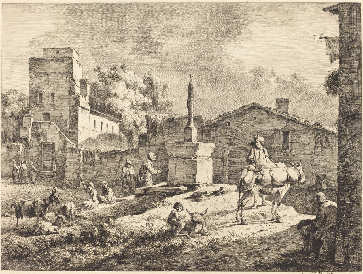 Kilátás Saint-Andéolra alkotó: Jean Jacques de Boissieu