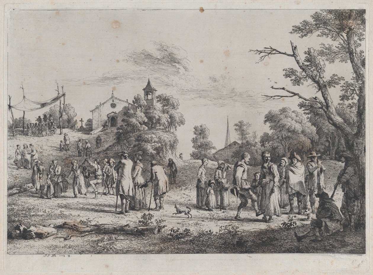 Faluünnep, 1773. alkotó: Jean Jacques de Boissieu