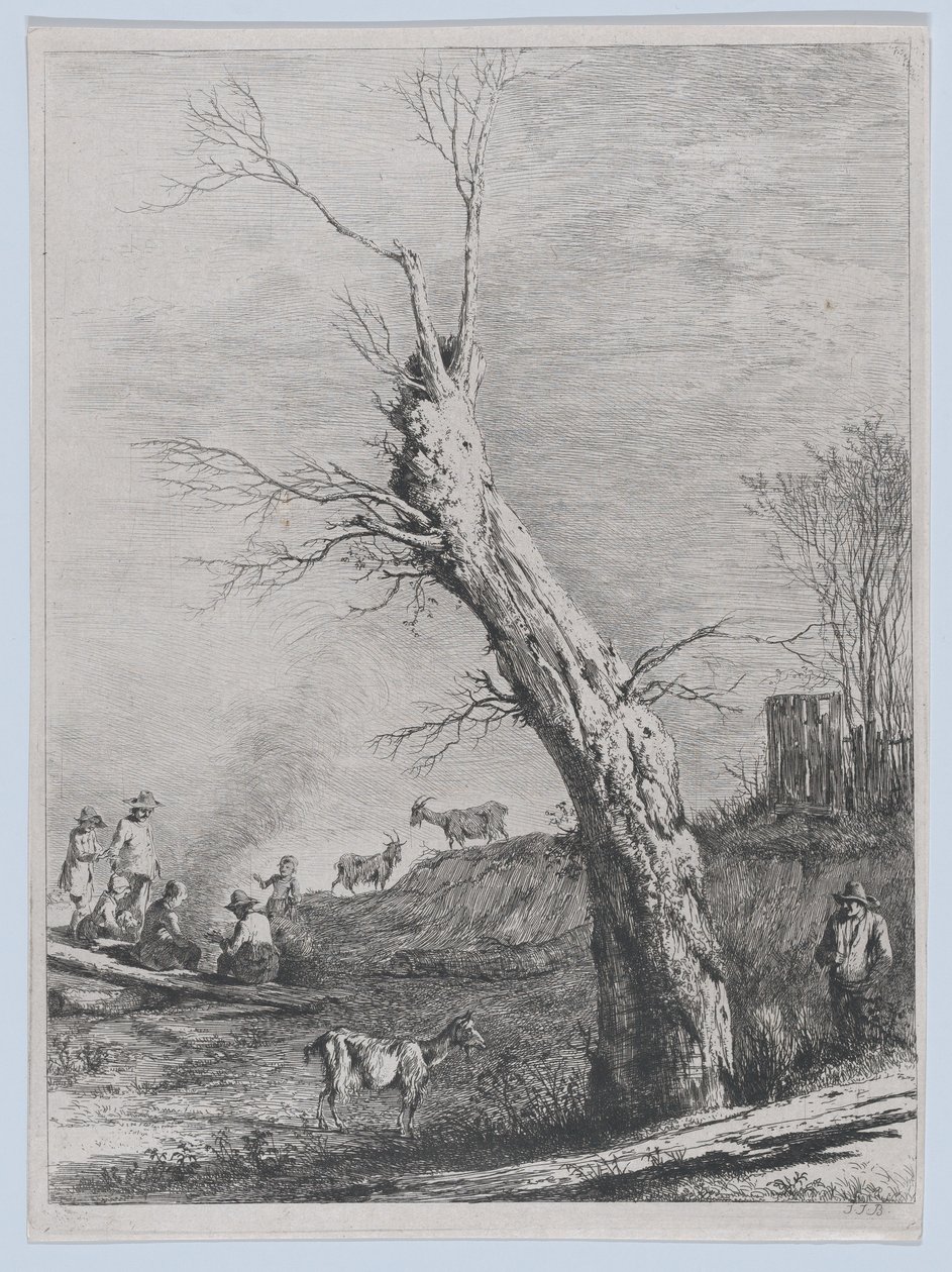 Tél, egy Saint-Chamondban készült rajz után, 1795. alkotó: Jean Jacques de Boissieu