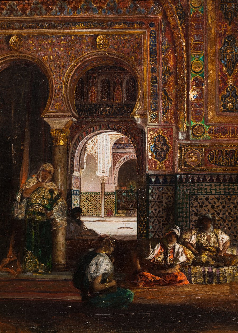 Háremjelenet, öt nő, 1880 körül (Olaj, vászon) alkotó: Jean Joseph Benjamin Constant